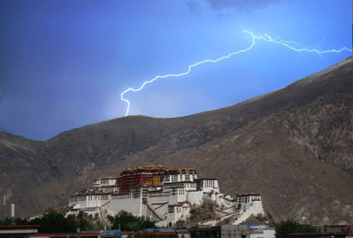 Lightning over the Potala